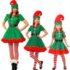 Christmas Green Elf Cosplay Costume Chris Santa Claus Costume Set, Size: 140cm(Female)