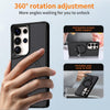 For Samsung Galaxy S24 Ultra 5G Carbon Fiber Texture 360 MagSafe Holder Phone Case(Titanium Gray)