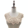 Beige Milk Silk Lace Embroidered Collar Three-dimensional Hollow Fake Collar DIY Clothing Accessories, Size: 32 x 32cm