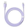 Baseus Pudding Series 2.4A USB to 8 Pin Fast Charging Data Cable, Length:1.2m(Purple)