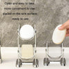 Household Soap Drain Box Bathroom No-Punch Shelves, Color: White 2 Layers