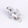 10 PCS Zinc Alloy Bright Fixed Bracket Connection 10mm Cylindrical Double-sided Glass Fixing Clamp