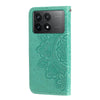 For Xiaomi Redmi K70 / K70 Pro 7-petal Flowers Embossing Leather Phone Case(Green)