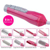 8 in 1 Professional Hair Dryer Hair Curler for Hotel Travel With Comb Powerful Hairdryer(White)