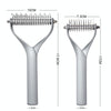 Double-Sided Pet Comb, Zinc Alloy, Deshedding & Detangling, Black, Small