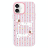 For iPhone 16 Skin Feeling Jelly TPU Hybrid PC Phone Case(Line Puppy Yellow)