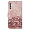For Samsung Galaxy A36 Colored Drawing Marble Pattern Leather Phone Case(Rose Gold)
