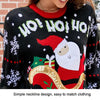 Women Santa Sweater Sweet Embroidery Pullover Knit Sweater, Size: XXL(Black)