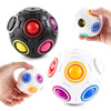 2 PCS Gyro Rainbow Ball Fingertip Decompression 10-Hole Rubik Cube Toys(White)