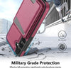 For Samsung Galaxy S23 FE 5G Skin Feel Detachable Card Bag Magsafe Phone Case(Wine Red)