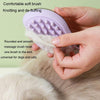 Pet Shower Brush with Shampoo Dispenser, Blue, Fine Bristles