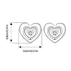 S925 Sterling Silver Platinum-plated Heart-shaped Star Earrings(BSE1045)
