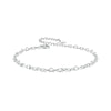 S925 Sterling Silver Platinum-plated Heart Buckle Anklet(BST007)