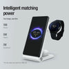 NILLKIN 3 in 1 Wireless Charger with Xiaomi S1 Pro Watch Charger, Plug Type:US Plug(White)