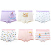 6pcs/set Children High Elastic Cartoon Printed Cotton Boxer Briefs, Size: XXXL(T-6615 Girls)