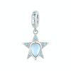 S925 Sterling Silver Blue Star DIY Bracelet Beaded Accessories(SCC2753)