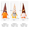 Pumpkin Maple Leaf No Face Standing Doll Decoration Shopping Mall Home Thanksgiving Halloween Decoration(Brown Hat)
