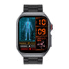 ET585 2.04 inch Steel Strap IP68 Waterproof Smart Watch, Support ECG / Blood Composition Measurement(Black)