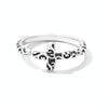 S925 Sterling Silver Retro Cross Women Ring