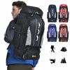 90L+10L  Multifunctional Outdoor Large Capacity Waterproof Nylon Hiking Bag(Black)