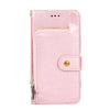 For alcatel  Axel/Lumos Zipper Bag Leather Phone Case(Rose Gold)