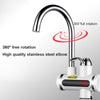 220V Kitchen Tankless Water Heater Instant Electric Faucet Electric Heater Tap with Temperature Display(Water from side)