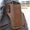 EASYONLY ZPYB018 Leather Outdoor Sports Phone Pocket With Cover(Coffee)