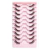 10pairs /Box Half False Eyelashes With Transparent Stems Natura Extension Lashes Y1009