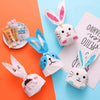 1bag Cartoon Rabbit Ears Gift Packaging Bags Candy Baking Snowflake Cookies Bags, Size: 10x17cm(Blue Black Mouth)