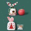 1bag Candy Packaging Bags Baking Biscuit Gift Bags 13.5x22cm(Red Scarf Bear)