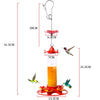 Red Hummingbird Feeder | Outdoor Hanging Garden Feeder | 360ml