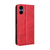 For Samsung Galaxy A06 5G Magnetic Buckle Retro Texture Leather Phone Case(Red)