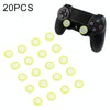 20 PCS Luminous Silicone Protective Cover for PS4 / PS3 / PS2 / XBOX360 / XBOXONE / WIIU Gamepad Joystick(Green)