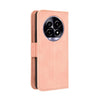 For Realme 13+ 5G Global Skin Feel Calf Texture Card Slots Leather Phone Case(Pink)