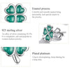 S925 Sterling Silver Four Leaf Clover Ear Studs Women Earrings