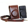 Full Body Camera PU Leather Case Bag with Strap for Ricoh GR / GRII / GRIII, Casio ZR1200 / ZR1500/ ZR2000/ ZR3500, ZR3600 / ZR3700 / ZR5500 (Coffee)