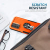 For Samsung Galaxy A73 5G 3 in 1 Ring Holder PC + TPU Phone Case(Orange)