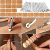59 In 1 Handmade Leather DIY Tool Set Sewing Craft Tool Set, Style: Rotating Knives