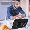 For Galaxy S10 Carbon Fiber Protective Case with 360 Degree Rotating Ring Holder(Black)