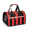 Small Red Breathable Pet Carrier Bag - Foldable Mesh