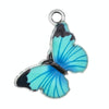 10pcs / Set Butterfly Charms Earrings Necklace Bracelet Accessories DIY Material(Black Blue)