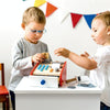 Children Wooden Simulation Cash Register Supermarket Credit Card Machine Pretend Play Toy(White)