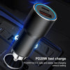 ACC-198 PD 20W + QC3.0 38W Dual Ports Metal Car Charger (Black)
