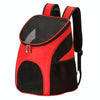 Foldable Pet Carrier Backpack, Breathable Nylon, Red, For Cats/Small Dogs