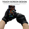 WUPP CS-1049A Outdoor Motorcycle Cycling Breathable Leather Full Finger Gloves with Holes, Size:L(Black)