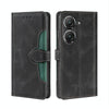 For Asus Zenfone 9 Skin Feel Magnetic Buckle Leather Phone Case(Black)