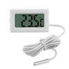 Digital Fish Tank Thermometer with Probe (White, 1m Cable)