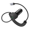 BOROFONE BZ31E Solid PD30W 8 Pin Cable + QC3.0 USB Port Car Charger(Black)