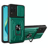 For Huawei P40 Lite Sliding Camshield Card Phone Case(Dark Green)