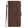 For Xiaomi Redmi K70 Heart Pattern Skin Feel Leather Phone Case(Brown)